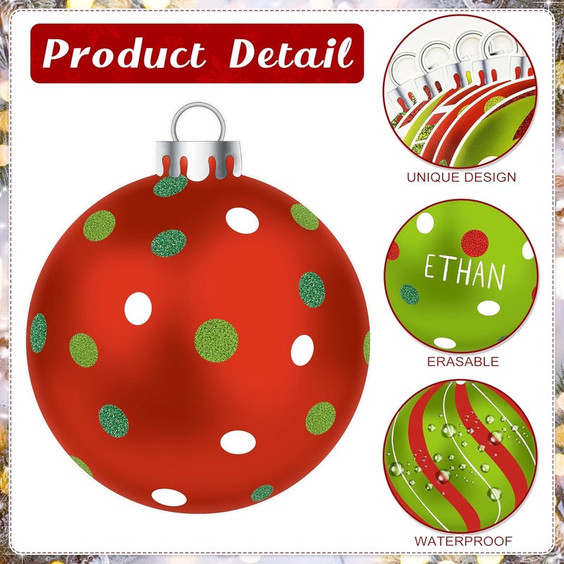 TREWAVE Christmas Ball Cutouts Christmas Bulletin Board Decorations Classroom Winter Holiday Cut-Outs Ornaments Home School Xmas Stickers for Wall Window Blackboard Decor - Image 3